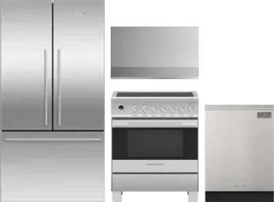 4 Piece Package Includes Refrigerator, Range, Hood And Dishwasher
